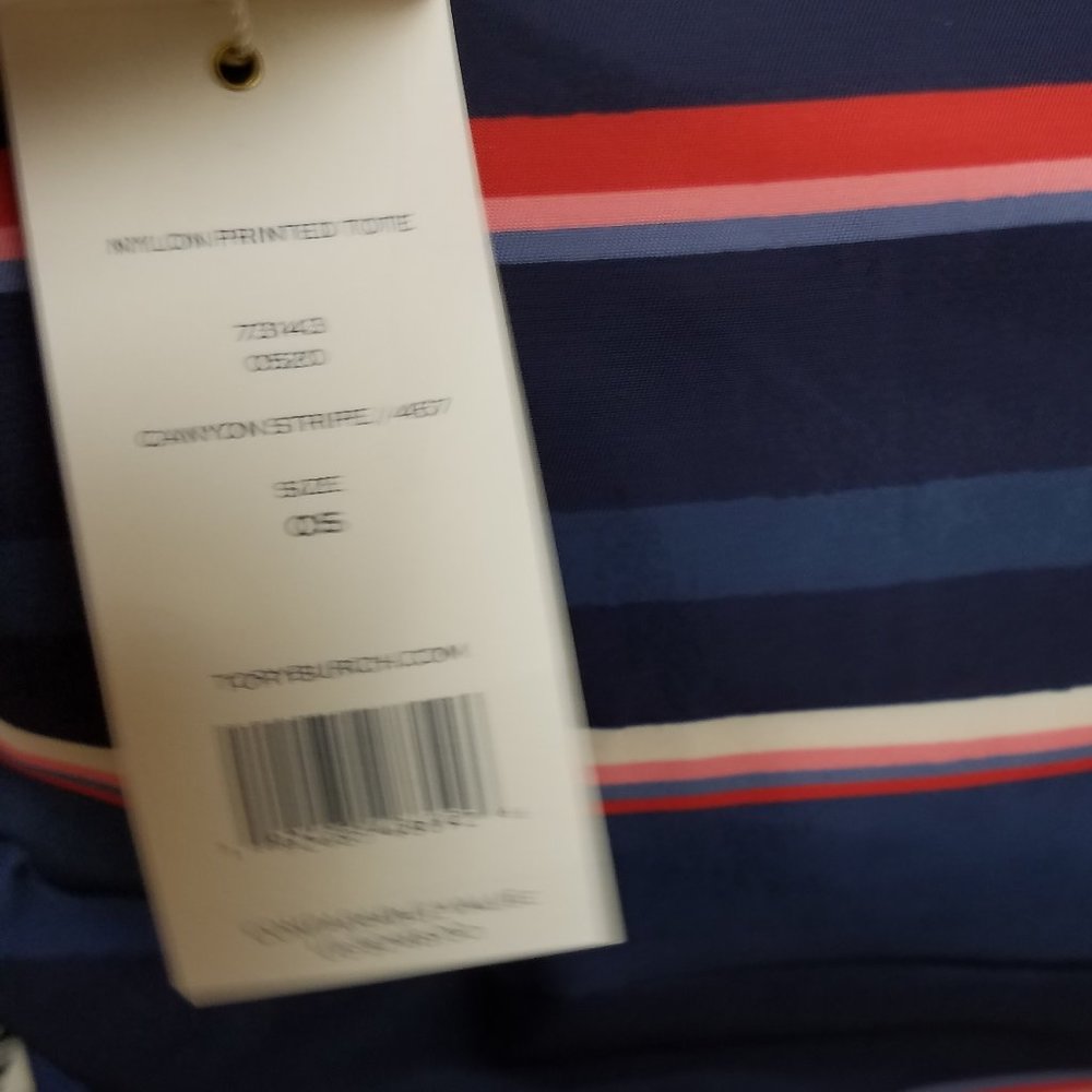 Ella Tory Burch Nylon Printed Tote Canyon stripe - Picture 7 of 16